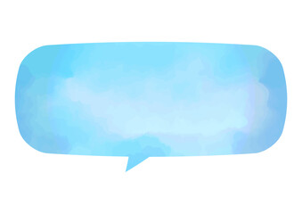 水彩風のシンプルなフキダシ　四角