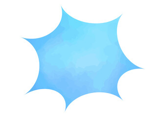 水彩風のシンプルなフキダシ　強調