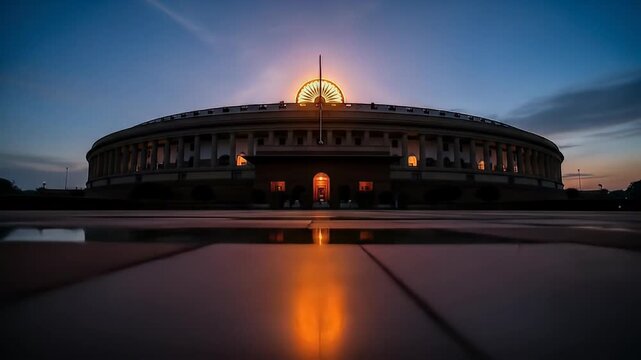 ashoka chakra independence day india flag celebration tricolor fireworks indian parliament house new delhi reflection dawn