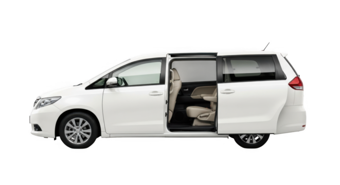 Spacious White Family Minivan PNG Versatile Seating for Any Adventure PNG