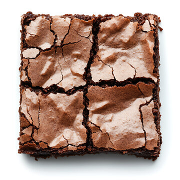 Four Square Brownies with Cracked Chocolate Surface