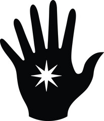 magic hand vector icon.