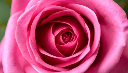 Close-up of a Vibrant Pink Rose Blossom Exhibiting Intricate Petal Patterns