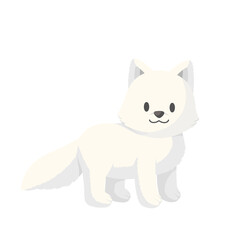 Fototapeta premium Cute Artic Fox Illustration
