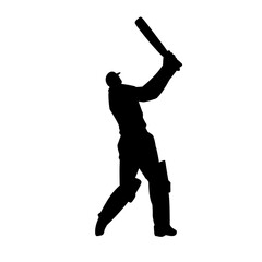 Cricket sport player silhouette 