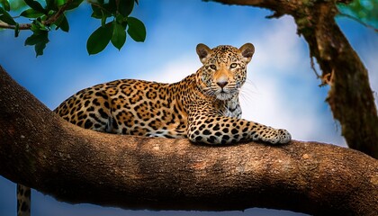 leopard in tree sri lankan leopard