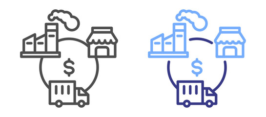 Supply Chain icon coin