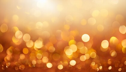 Fototapeta premium bokeh effect warm gold and orange colors festive and abstract background