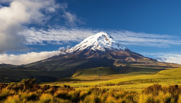 chimborazo majestic volcano towering over ecuador s scenic landscape