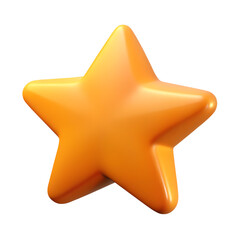 golden star isolated on white