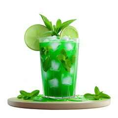 mojito cocktail on white background