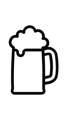 Frothy Beer Mug Icon drink beverage
