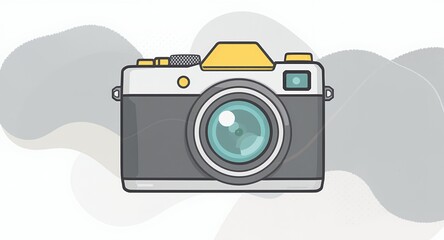 Vintage Camera Illustration Photography Equipment Retro Design Graphic