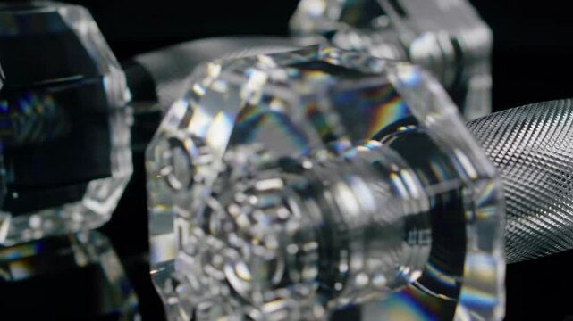 Crystal Dumbbells Close-up
