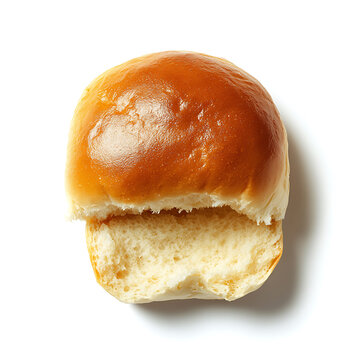 Freshly Baked Bread Roll with Golden Crust and Soft Interior
