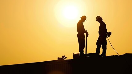 Fototapeta premium Workers in Hot Weather: Safety, Challenges, and Protective Measures for Heat-Exposed Labor. From construction sites and farm fields to outdoor maintenance crews and delivery personnel, workers facing