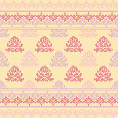 Elegant Floral Damask Seamless Repeat
