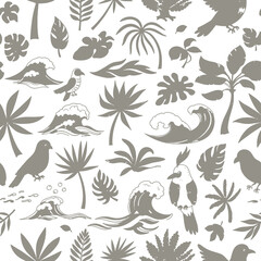 seamless pattern with leafs