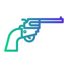revolver Line Gradient Icon