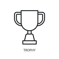 Trophy thin line vector icons.