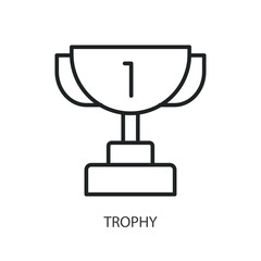 Trophy thin line vector icons.