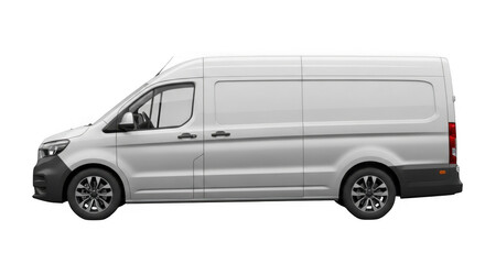 Premium White Cargo Van PNG for Commercial Transport Needs