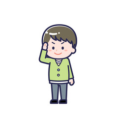 私服のこども／ななめ／男の子 02