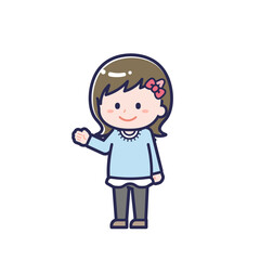 私服のこども／ななめ／女の子 15