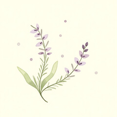 Abstract vector floral background with butterflies, green leaves, and blossom ornament