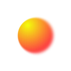 Illustration of yellow and orange circle gradient element blurred with noise texture and grain