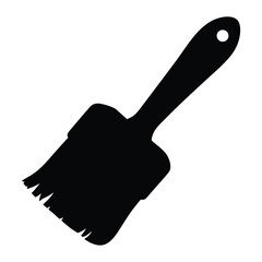 Black paint brush vector illustration for painting walls art and home improvement projects design