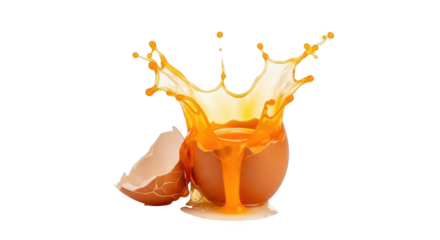 Delicious Egg Splash PNG Transparent Background Food Photography