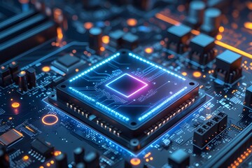 "Neon Core: The Heart of Future Technology"