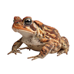 Studio shot of a Fowler's Toad (Anaxyrus fowleri) isolated on a black background., flat icon style