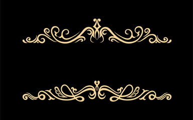 collection hand drawn calligraphy ornament borders corners classic vintage vector