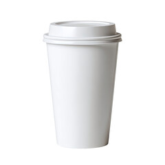 White disposable coffee cup with lid (1)