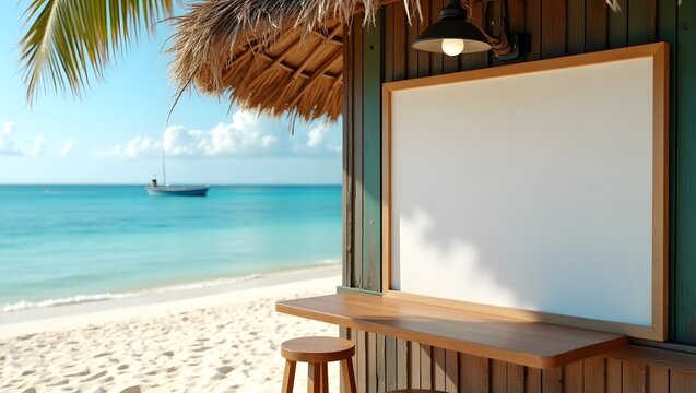 Blank Display Mockup: Blank Whiteboard in the Traditional Kiosk