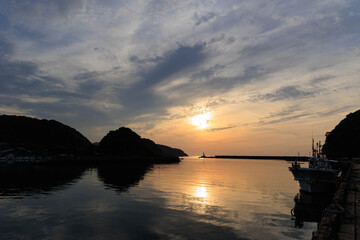 Fototapeta premium 竹野温泉周辺の竹野川