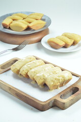 Original melted pancong cake, a traditional Indonesian snack