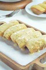 Original melted pancong cake, a traditional Indonesian snack