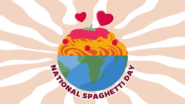Happy National Spaghetti Day with delicious spaghetti