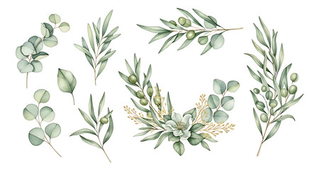 Green Leaf, White, Blue, Red colourful flowers decoration for birthday Marriage , Floral Elements transparent Background