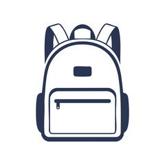 Simple Outline of a Modern Backpack