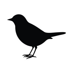 Obraz premium lark-silhouette-on-white-background