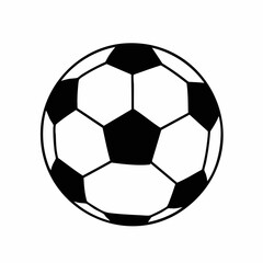 Fototapeta premium Stylized Soccer Ball Illustration with Black and White Pentagonal Pattern