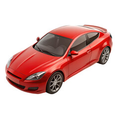 red car Isolated on Transparent white background, clipping path