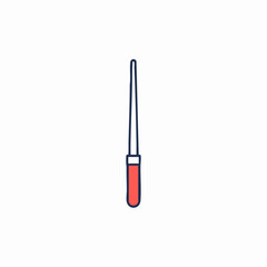 Obraz premium Stylized Laboratory Test Tube with Red and Blue Color Scheme
