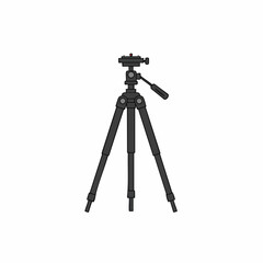 Sturdy Black Tripod with Adjustable Head for Photography and Videography