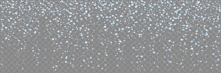Snowfall, snowflakes in different shapes and forms. Snowflakes, snow background. Christmas snow for the new year.