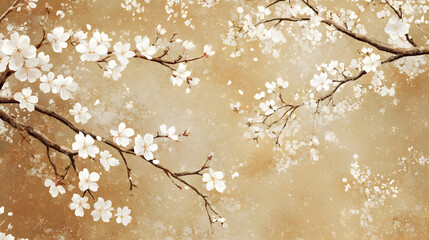 Soft pastel blossoms background